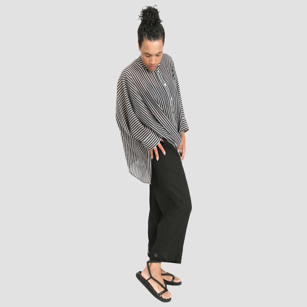 CAMILLE MIDORI TUNIC Black/Ivory