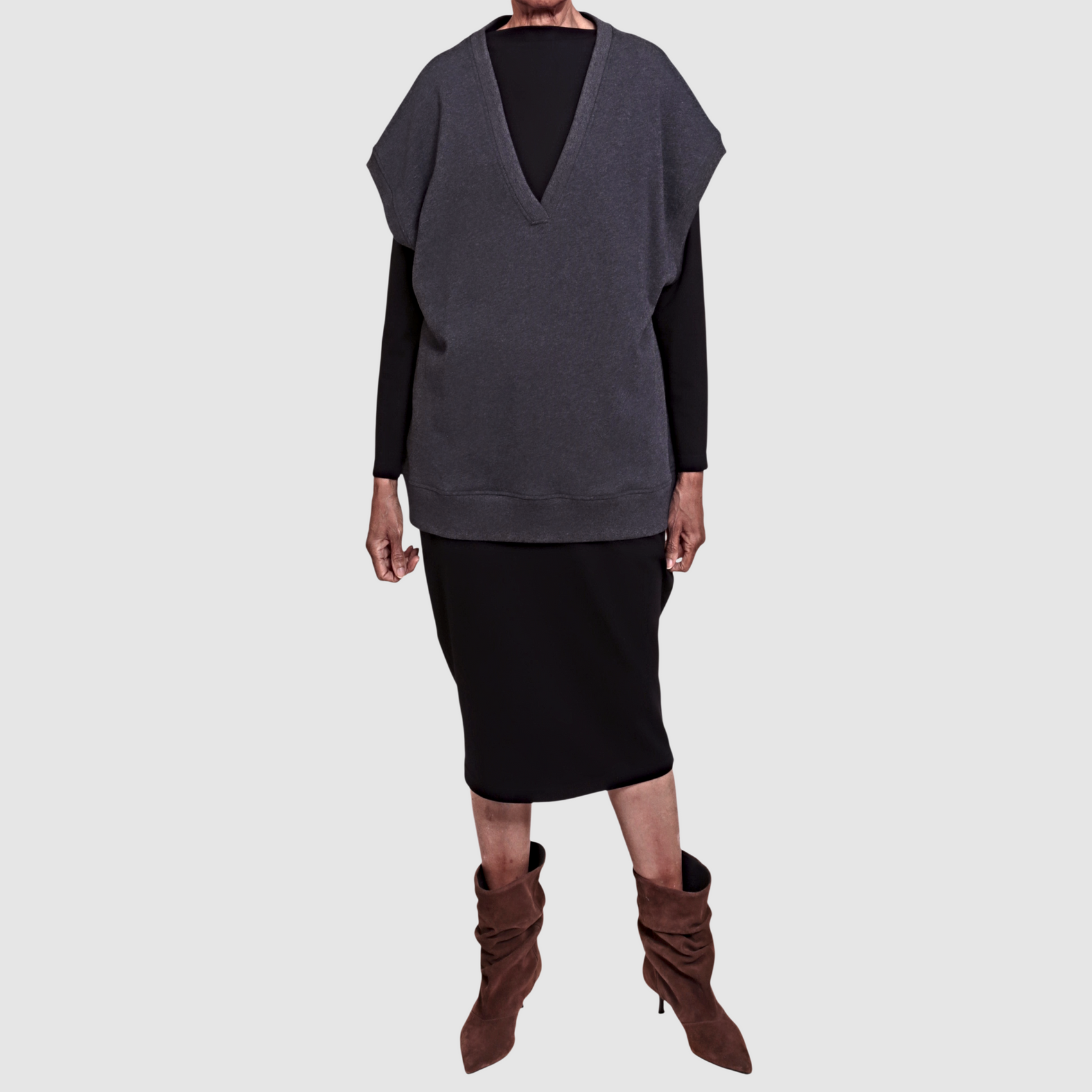 SLOANE SU VEST Charcoal