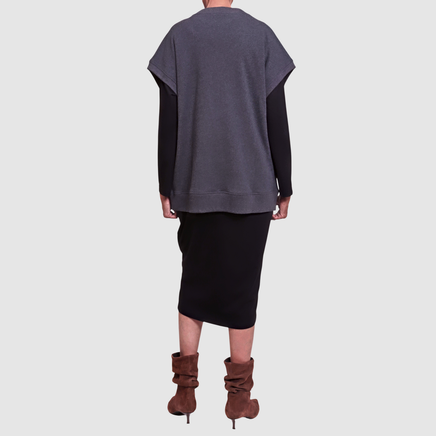 SLOANE SU VEST Charcoal